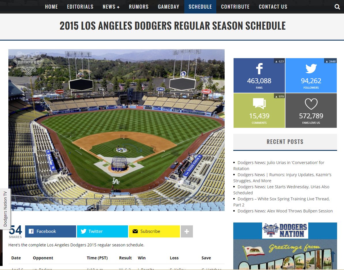 2022 Dodgers regular-season schedule – Orange County Register